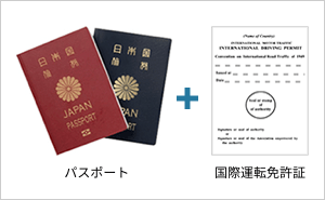 パスポート+国際運転免許証